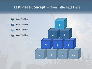 A Crane In The Sky With The Sun In The Background PowerPoint Template