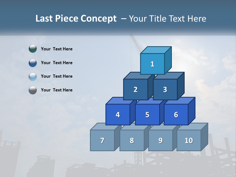 A Crane In The Sky With The Sun In The Background PowerPoint Template