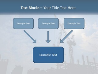 A Crane In The Sky With The Sun In The Background PowerPoint Template