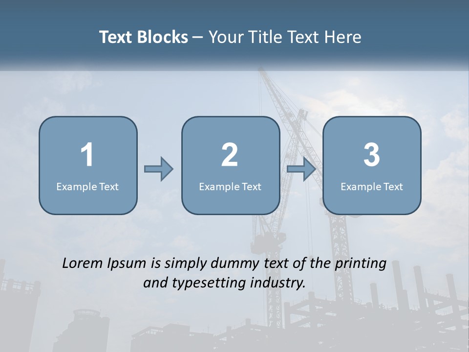 A Crane In The Sky With The Sun In The Background PowerPoint Template
