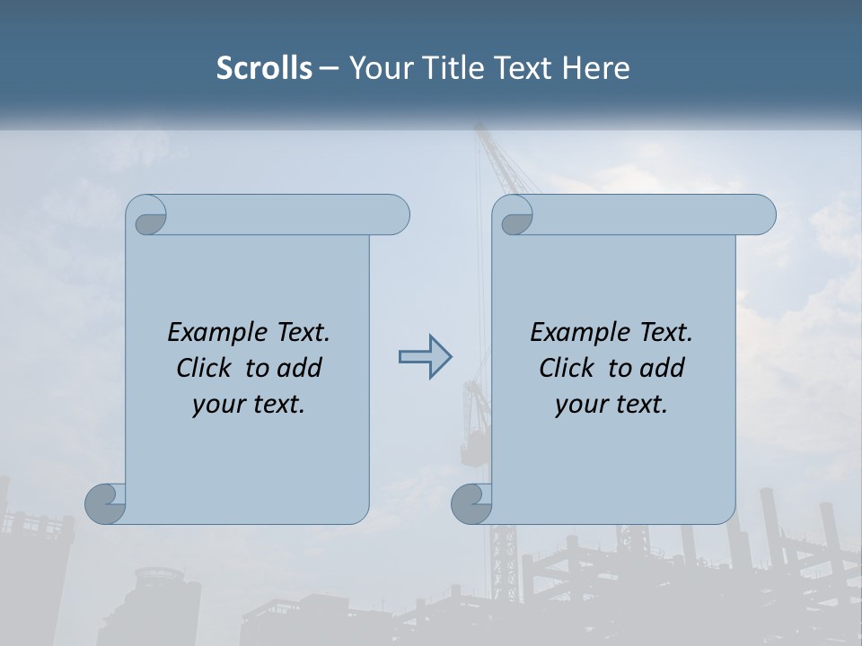A Crane In The Sky With The Sun In The Background PowerPoint Template