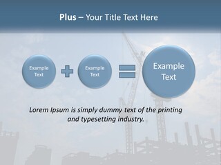 A Crane In The Sky With The Sun In The Background PowerPoint Template