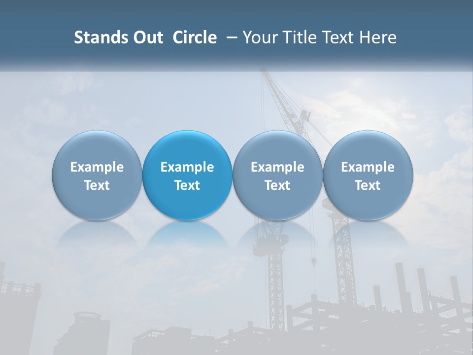 A Crane In The Sky With The Sun In The Background PowerPoint Template