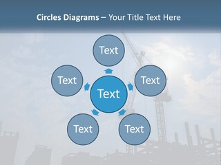 A Crane In The Sky With The Sun In The Background PowerPoint Template