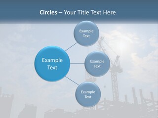 A Crane In The Sky With The Sun In The Background PowerPoint Template