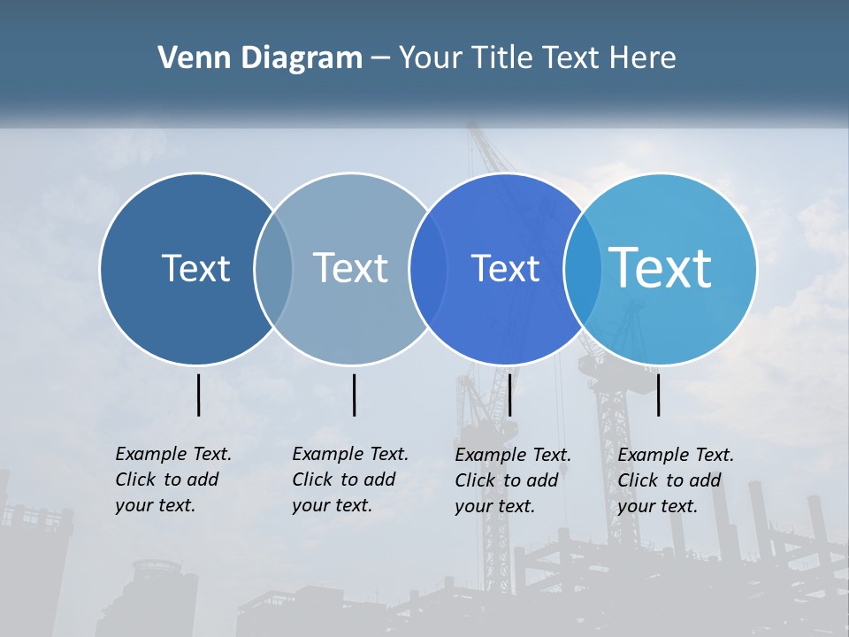 A Crane In The Sky With The Sun In The Background PowerPoint Template