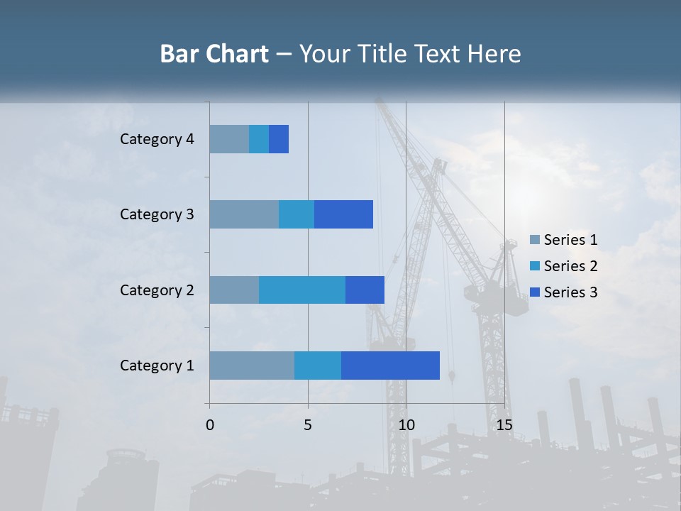 A Crane In The Sky With The Sun In The Background PowerPoint Template