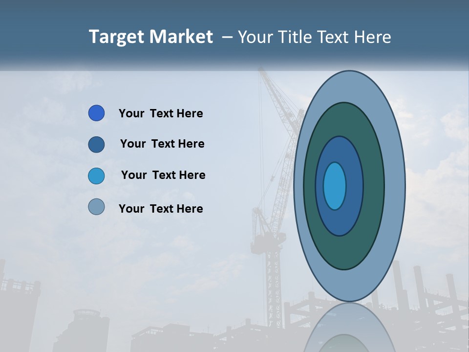 A Crane In The Sky With The Sun In The Background PowerPoint Template