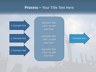 A Crane In The Sky With The Sun In The Background PowerPoint Template