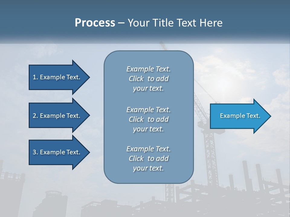 A Crane In The Sky With The Sun In The Background PowerPoint Template