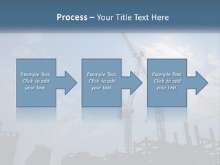 A Crane In The Sky With The Sun In The Background PowerPoint Template