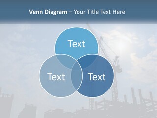 A Crane In The Sky With The Sun In The Background PowerPoint Template