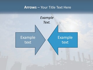 A Crane In The Sky With The Sun In The Background PowerPoint Template