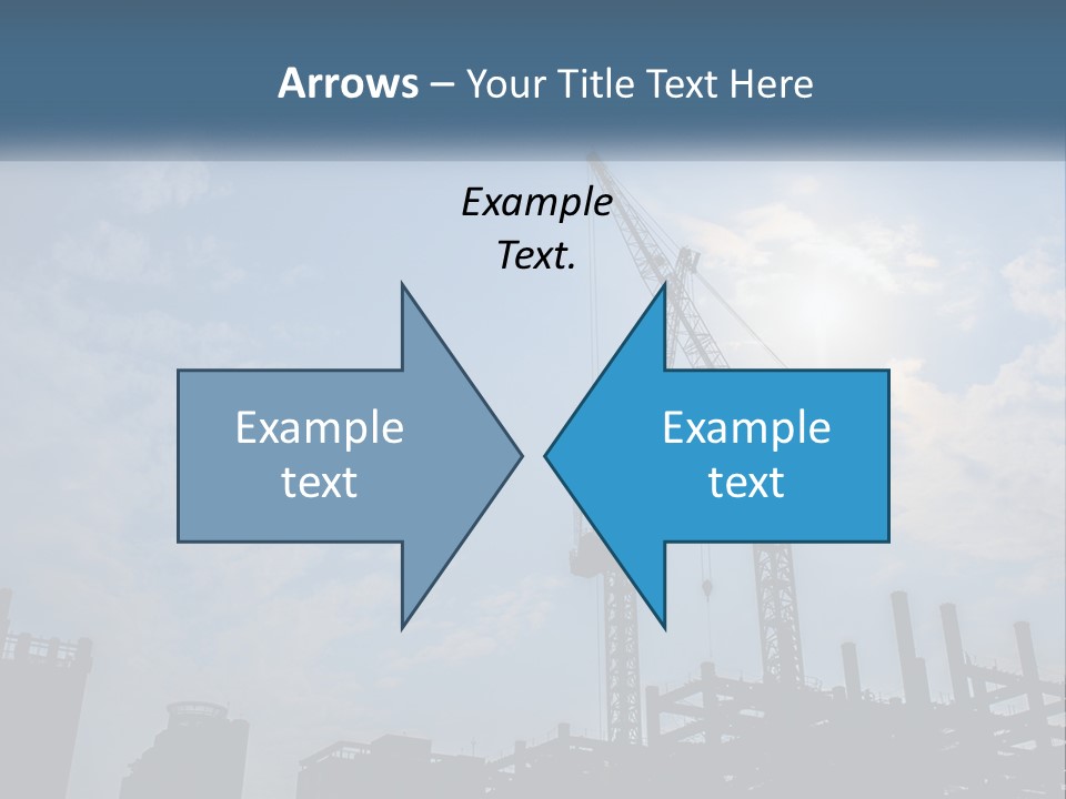 A Crane In The Sky With The Sun In The Background PowerPoint Template