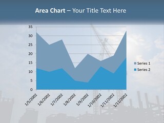 A Crane In The Sky With The Sun In The Background PowerPoint Template