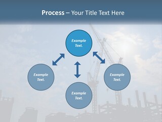 A Crane In The Sky With The Sun In The Background PowerPoint Template