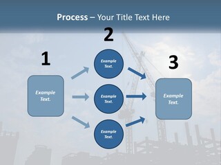 A Crane In The Sky With The Sun In The Background PowerPoint Template