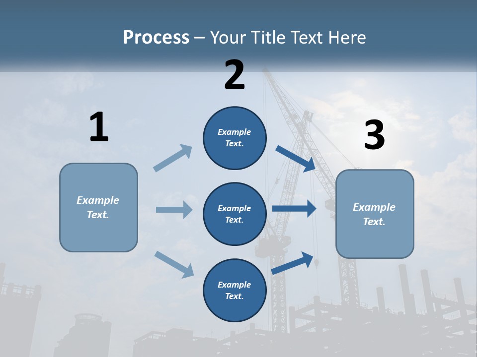 A Crane In The Sky With The Sun In The Background PowerPoint Template
