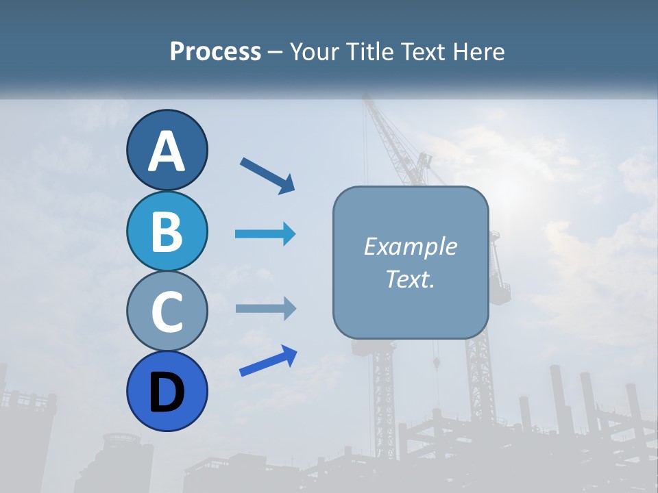 A Crane In The Sky With The Sun In The Background PowerPoint Template