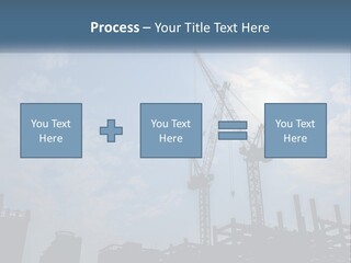 A Crane In The Sky With The Sun In The Background PowerPoint Template