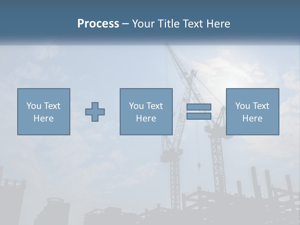 A Crane In The Sky With The Sun In The Background PowerPoint Template