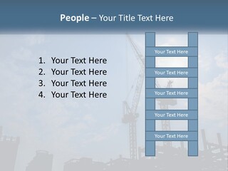 A Crane In The Sky With The Sun In The Background PowerPoint Template