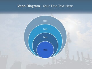 A Crane In The Sky With The Sun In The Background PowerPoint Template