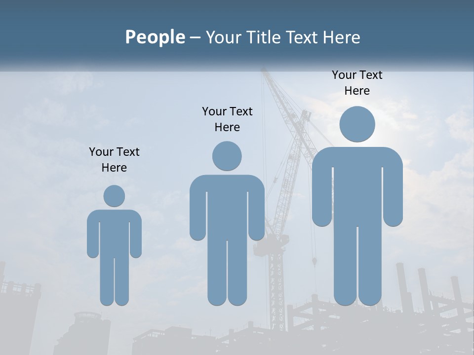 A Crane In The Sky With The Sun In The Background PowerPoint Template