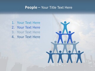 A Crane In The Sky With The Sun In The Background PowerPoint Template