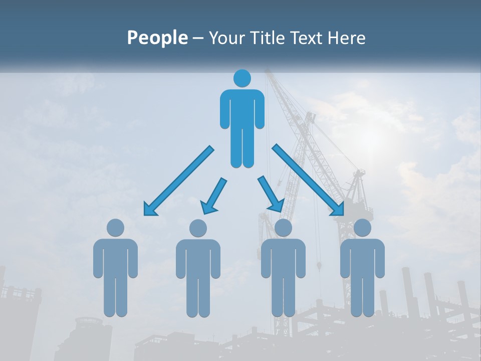 A Crane In The Sky With The Sun In The Background PowerPoint Template