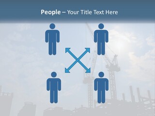 A Crane In The Sky With The Sun In The Background PowerPoint Template