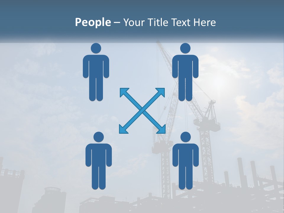 A Crane In The Sky With The Sun In The Background PowerPoint Template