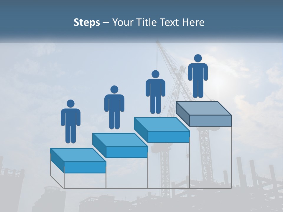 A Crane In The Sky With The Sun In The Background PowerPoint Template