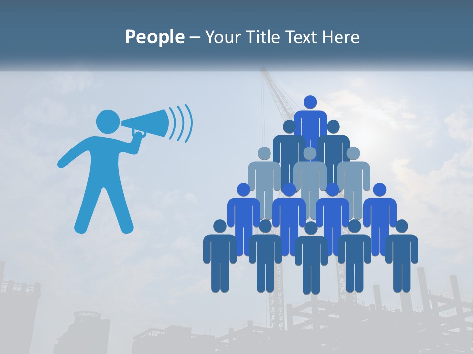 A Crane In The Sky With The Sun In The Background PowerPoint Template