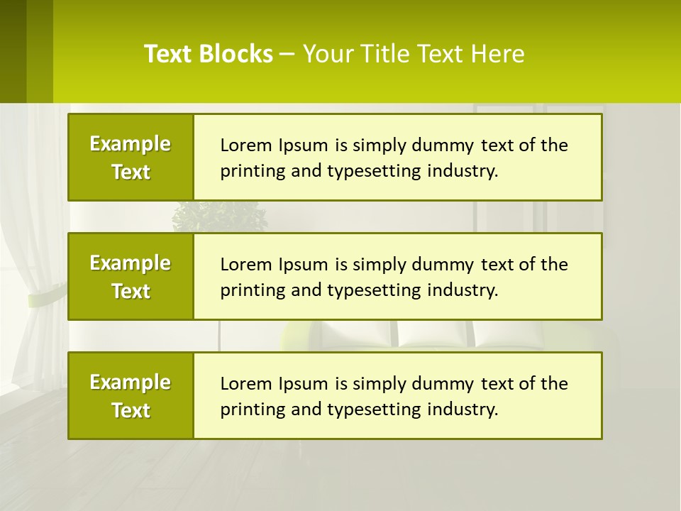 A Green Couch Sitting In A Living Room Next To A Window PowerPoint Template