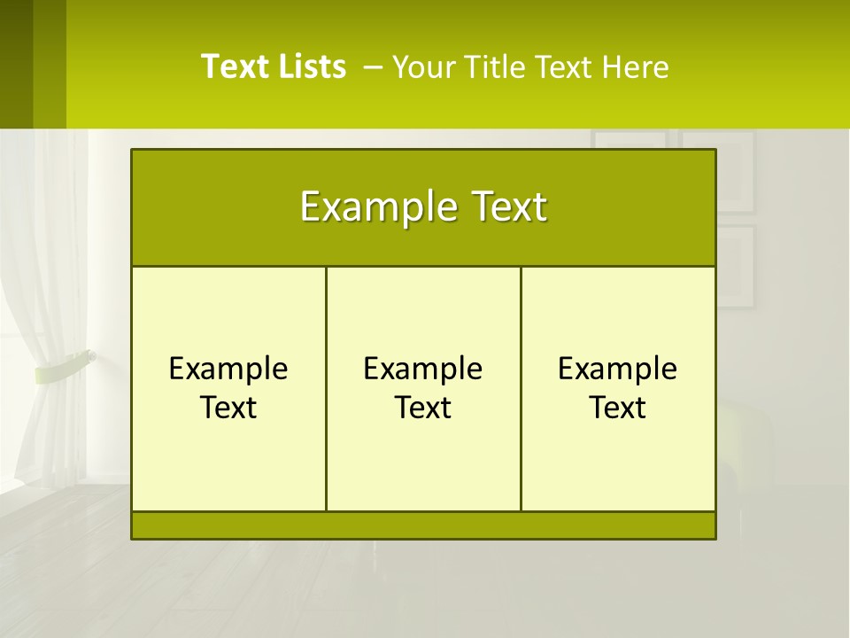 A Green Couch Sitting In A Living Room Next To A Window PowerPoint Template