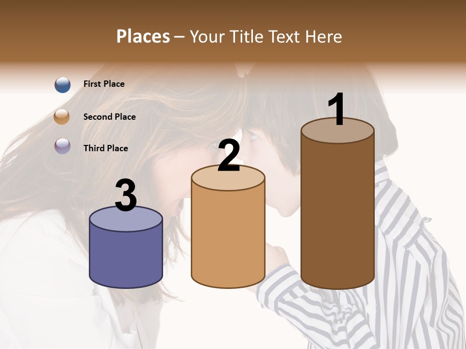 A Woman And A Young Boy Are Shouting At Each Other PowerPoint Template