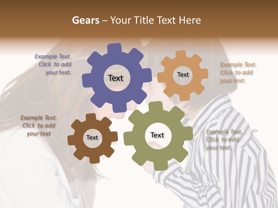 A Woman And A Young Boy Are Shouting At Each Other PowerPoint Template