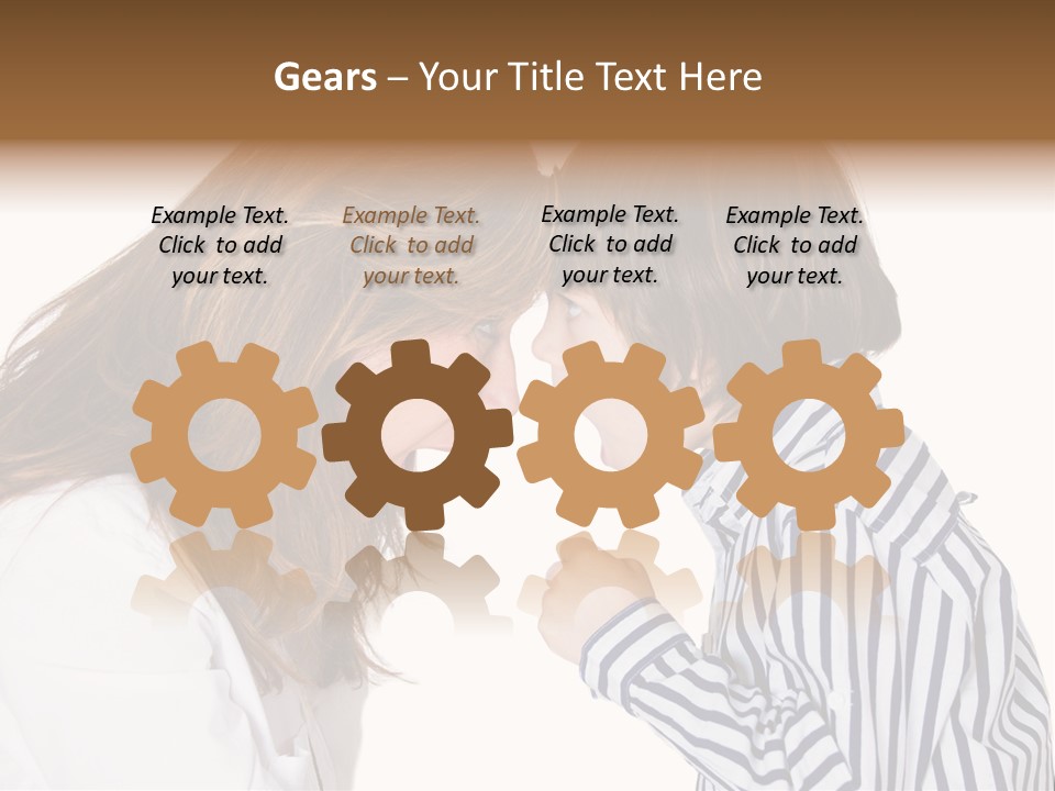 A Woman And A Young Boy Are Shouting At Each Other PowerPoint Template