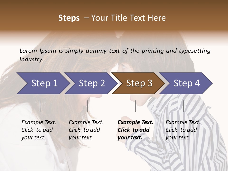 A Woman And A Young Boy Are Shouting At Each Other PowerPoint Template