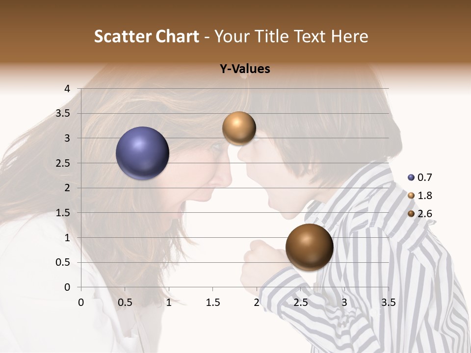 A Woman And A Young Boy Are Shouting At Each Other PowerPoint Template