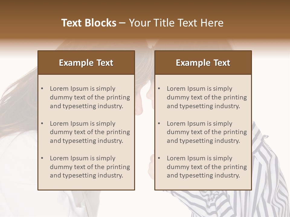 A Woman And A Young Boy Are Shouting At Each Other PowerPoint Template
