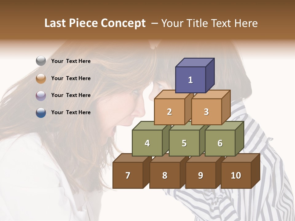 A Woman And A Young Boy Are Shouting At Each Other PowerPoint Template