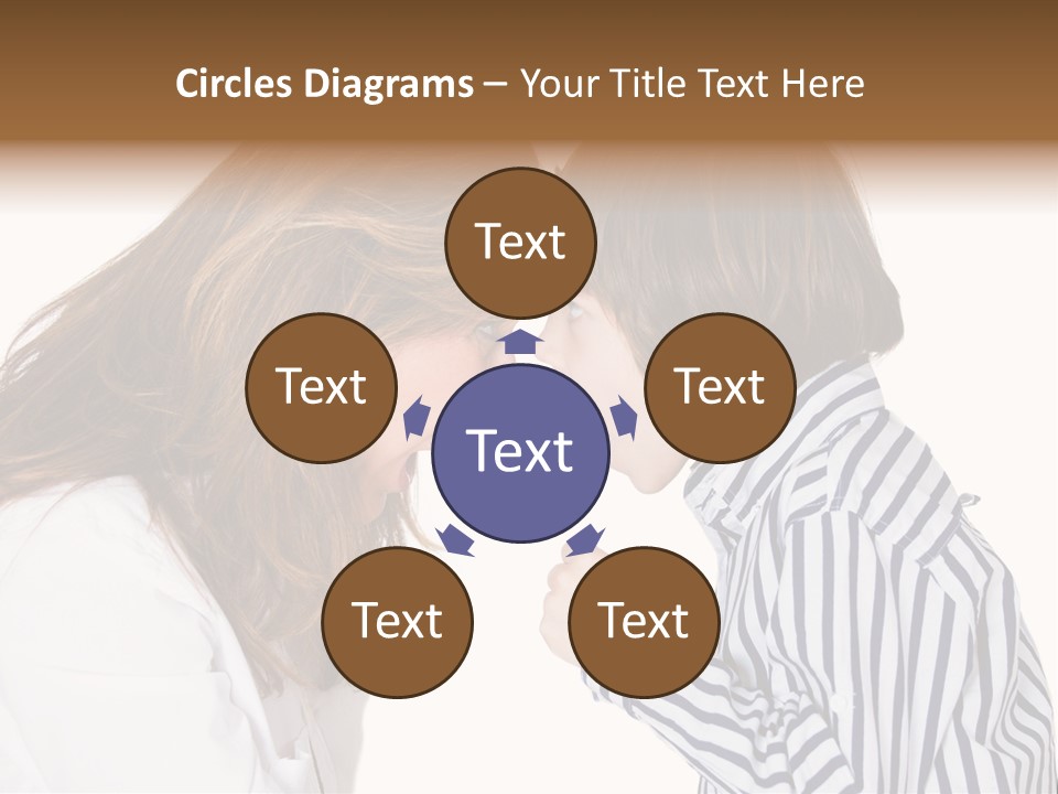 A Woman And A Young Boy Are Shouting At Each Other PowerPoint Template