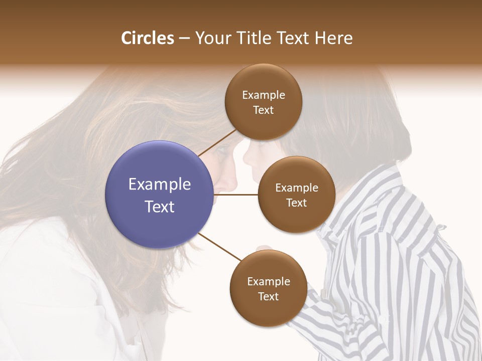 A Woman And A Young Boy Are Shouting At Each Other PowerPoint Template