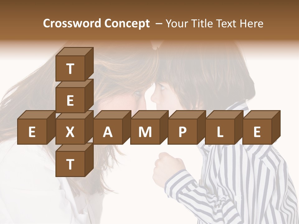 A Woman And A Young Boy Are Shouting At Each Other PowerPoint Template