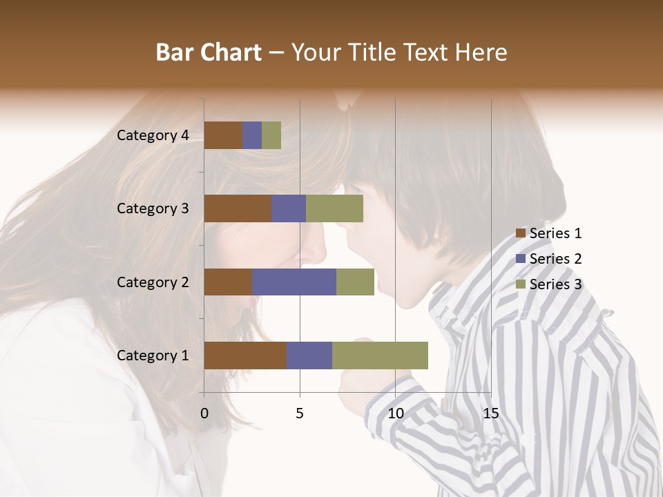 A Woman And A Young Boy Are Shouting At Each Other PowerPoint Template