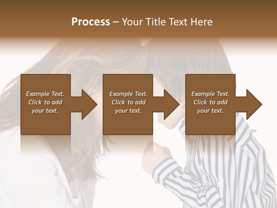 A Woman And A Young Boy Are Shouting At Each Other PowerPoint Template