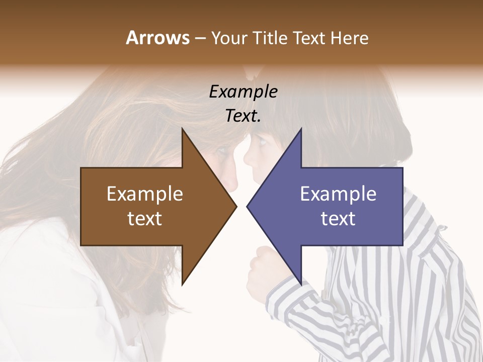 A Woman And A Young Boy Are Shouting At Each Other PowerPoint Template