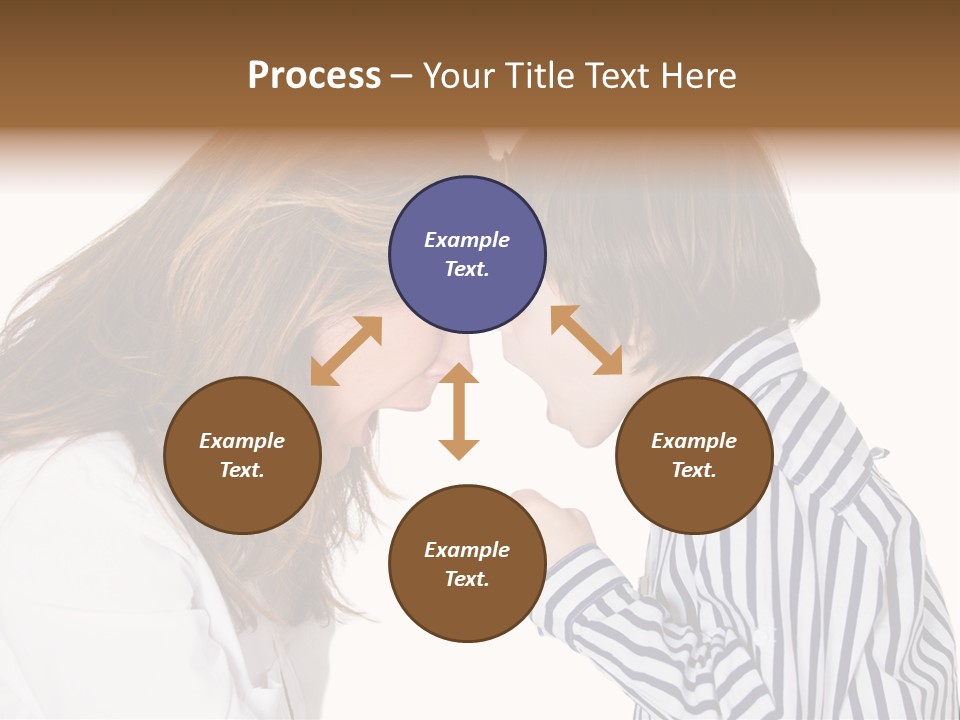 A Woman And A Young Boy Are Shouting At Each Other PowerPoint Template